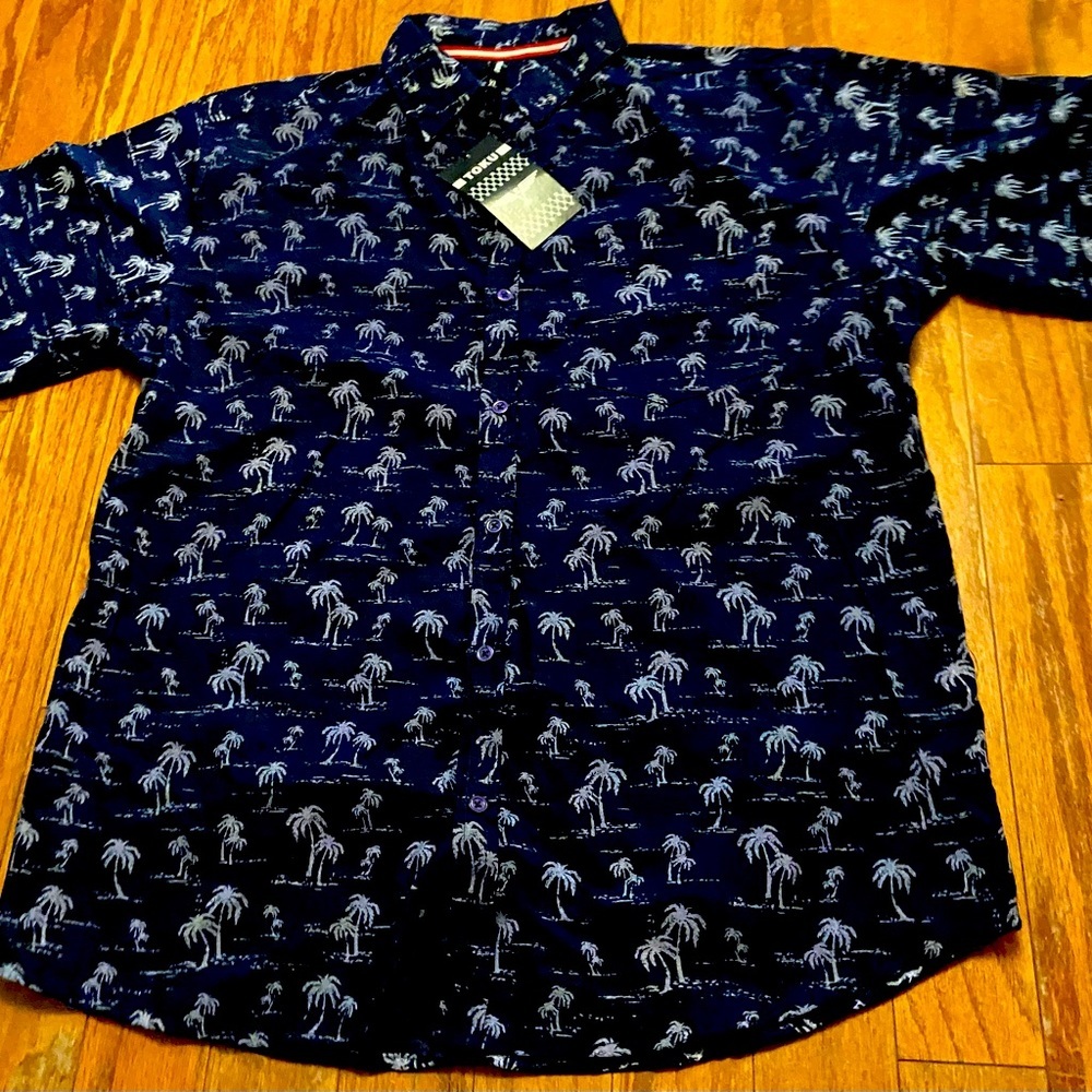 Shirt Hawaiian Button Up by TOKU Size XL NWT